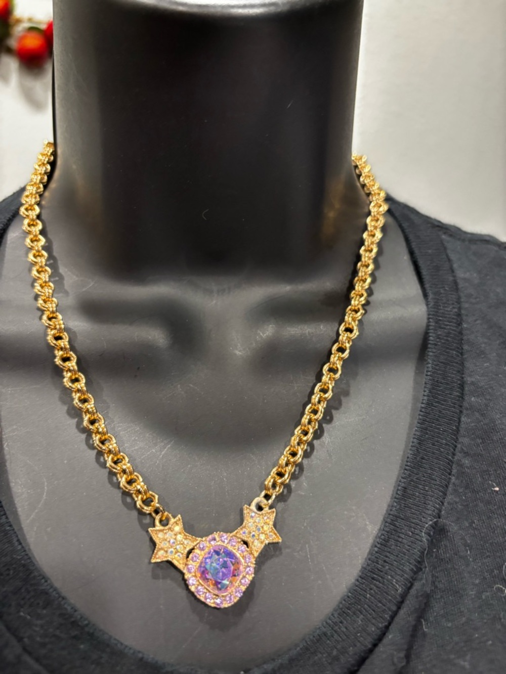 FINAL PRIZE🔥Vintage Kirks Folly Gold tone #18”)necklace  with Pendant Charm - Picture 6 of 15